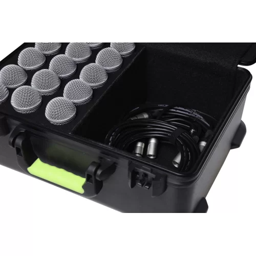 Gator SH-MICCASE15 Пластиковый кейс для переноски 15 проводных микрофонов