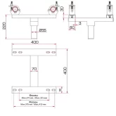 GUIL ADT-15 Адаптер Ø55 для установки ферм 290-400 мм