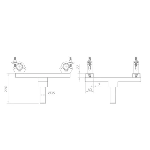 GUIL ADT-30 Адаптер Ø35 для установки ферм 290-400 мм