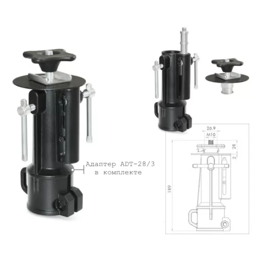GUIL FC-03/R Стойка телескопическая на колёсах для прожектора, высота 1,78 - 5,06 м