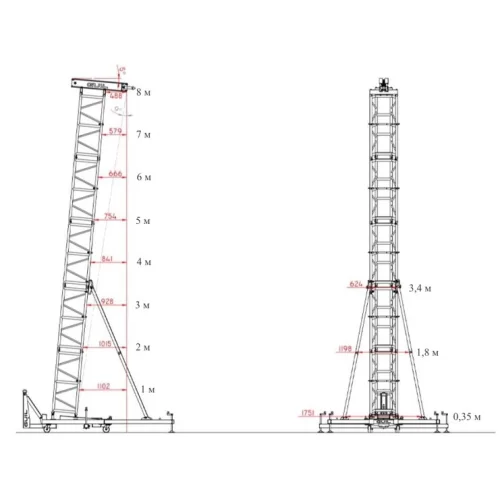 GUIL TMD-570 Башня для линейного массива, высота 8 м., грузоподъемность 800 кг.