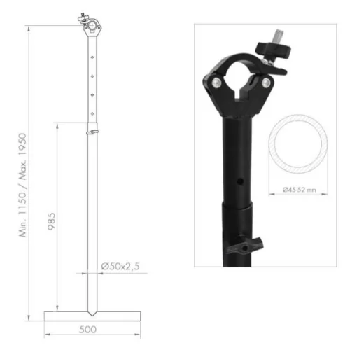 GUIL TTL-02/N Телескопический кронштейн для дополнительных прожекторов