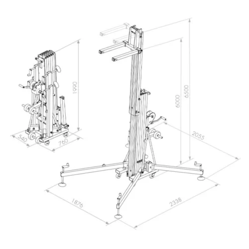 GUIL ULK 650 Мачтовый подъёмник, высота 6,5 м., грузоподъемность 350 кг.