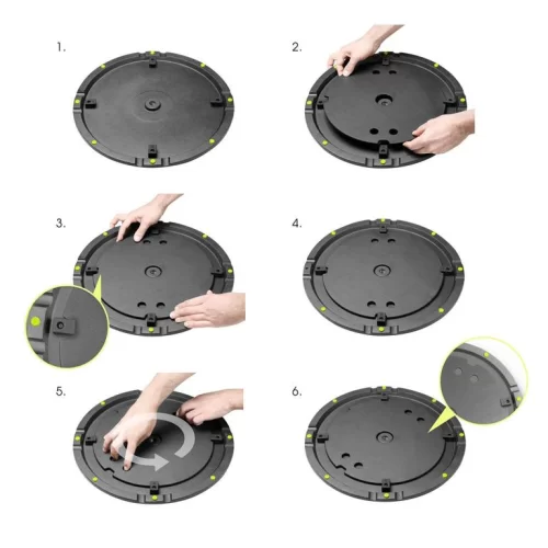 Gravity WB 123 SET 1 B Круглое основание для спикерных стоек, M20