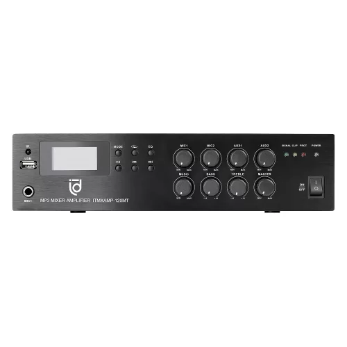 Intrend ITMXAMP-120MT Трансляционный микшер-усилитель, 120 Вт., MP3, FM, Bluetooth