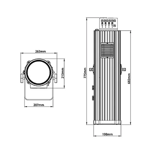 JEG 1543 LED FOLLOW SPOT 350 Прожектор следящего света, 350 Вт.