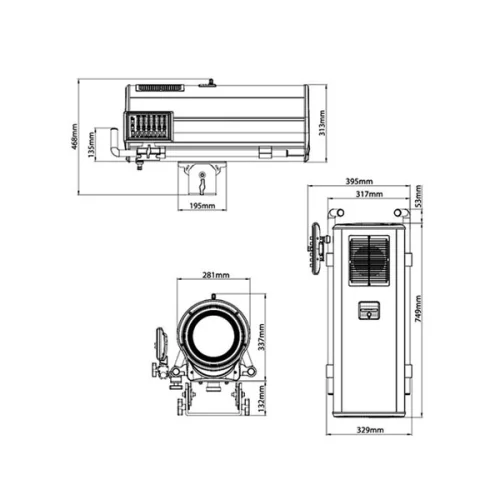 JEG 2300E LED FOLLOW SPOT 1000S Прожектор следящего света, 1000 Вт.