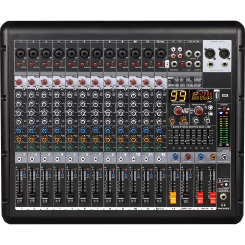 LAudio AG-12PB Активный микшерный пульт, 12 каналов, 2х600 Вт., FX, MP3, Bluetooth