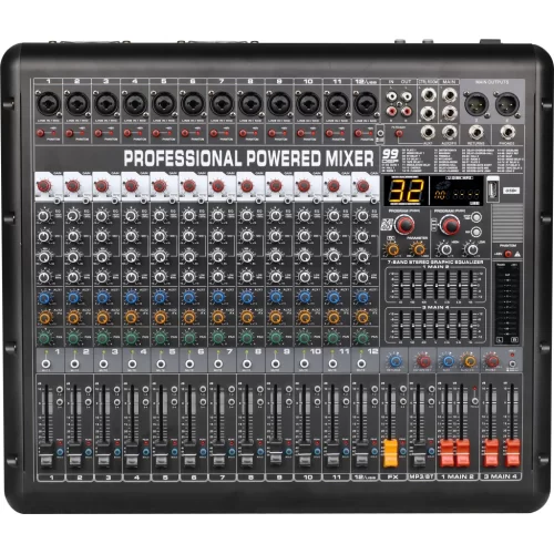 LAudio AG-12PX4 Активный микшерный пульт, 12 каналов, 4х450 Вт., FX, MP3, Bluetooth