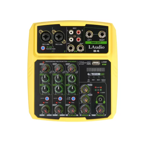 LAudio B4 4-канальный микшер, MP3, Bluetooth