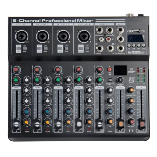 LAudio FK-06 6-канальный микшер, FX, MP3