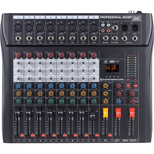 LAudio GT-08 8-канальный микшер, FX, MP3, Bluetooth