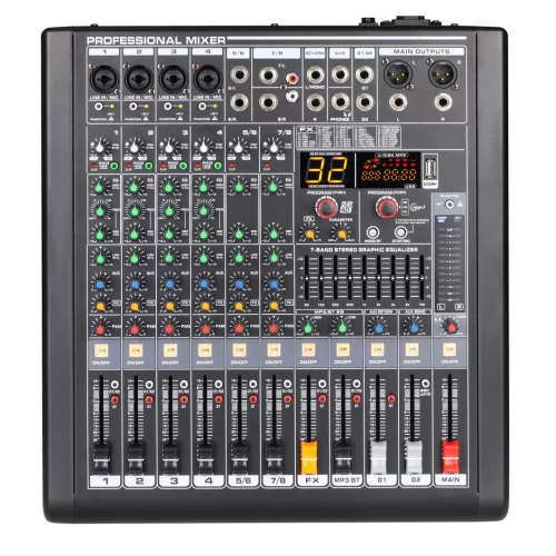 LAudio HK-08 8-канальный микшер, FX, MP3, Bluetooth