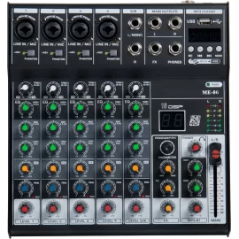 LAudio ME-06 6-канальный микшер, FX, MP3, Bluetooth