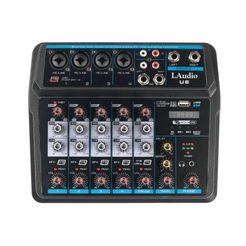 LAudio U6 6-канальный микшер, MP3, Bluetooth