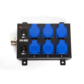 Light Union KP8-R6D2 Коробка розеточная на 6 розеток и 2 DMX