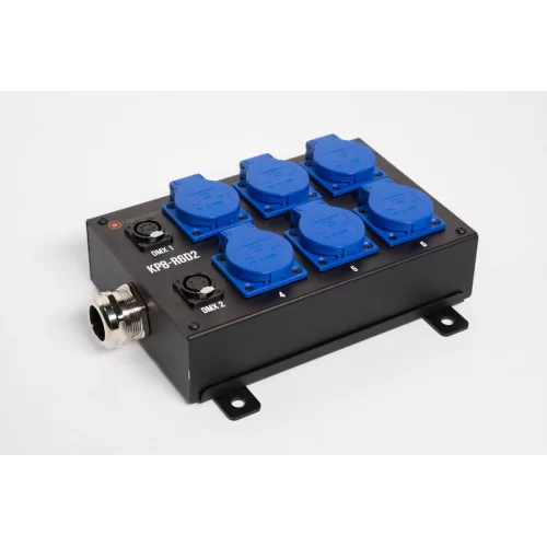 Light Union KP8-R6D2 Коробка розеточная на 6 розеток и 2 DMX