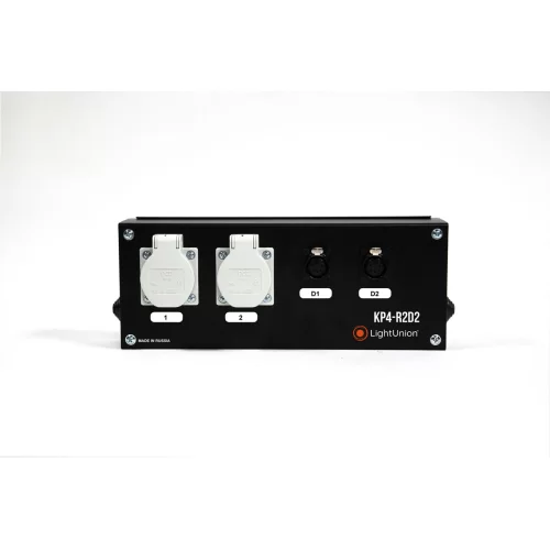 Light Union КР4-R2D2 Коробка розеточная на 2 розетки и 2 DMX