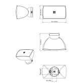 Audac ATEO4M/B Корпусная АС, 35 Вт.- 8 Ом., 24/12/6/3 Вт.- 100В, 4", IP66