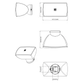 Audac ATEO6M/W Корпусная АС, 60 Вт.- 8 Ом., 50/25/12,5/6 Вт.- 100В, 6", IP66