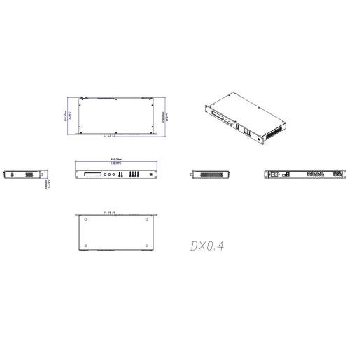 Martin Audio DX0.4 Акустический процессор, 2х4, Dante