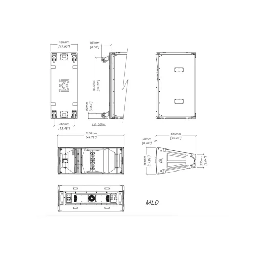 Martin Audio MLD Активный элемент ЛМ, 2700 Вт., 2х12"+2х6,5"