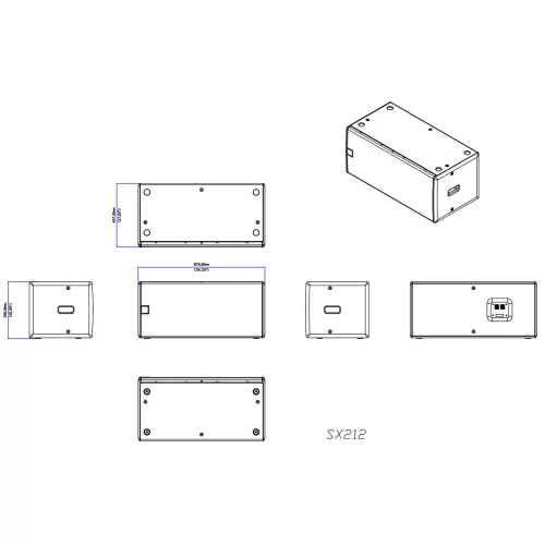 Martin Audio SX212 Пассивный сабвуфер, 1600 Вт., 2х12"
