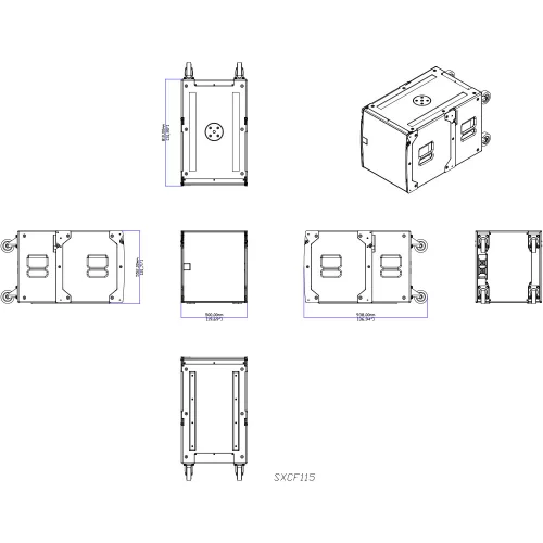 Martin Audio SXCF115 Пассивный сабвуфер, 3600 Вт., 15"+12"