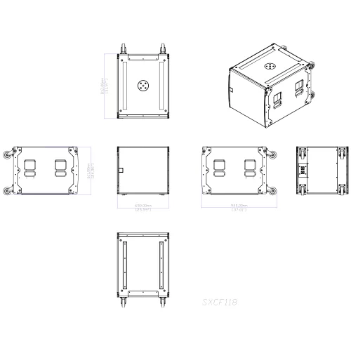 Martin Audio SXCF118 Пассивный сабвуфер, 3600 Вт., 18"+14"
