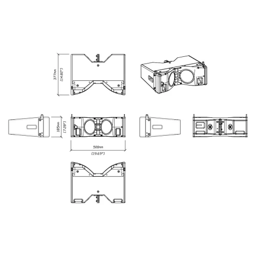 Martin Audio WPM Пассивный элемент ЛМ, 750 Вт., 2х6,5"