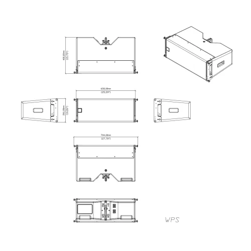 Martin Audio WPS Пассивный элемент ЛМ, 1500 Вт., 2х8"+4х4"