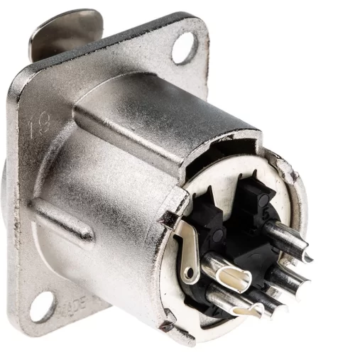 Neutrik NC5FD-LX Панельный разъем XLR female 5 контактов с дополнительной защитой от RF помех