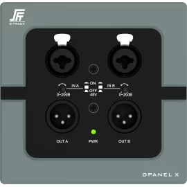 S-Track Dpanel X Настенный Dante-интерфейс, 2х2
