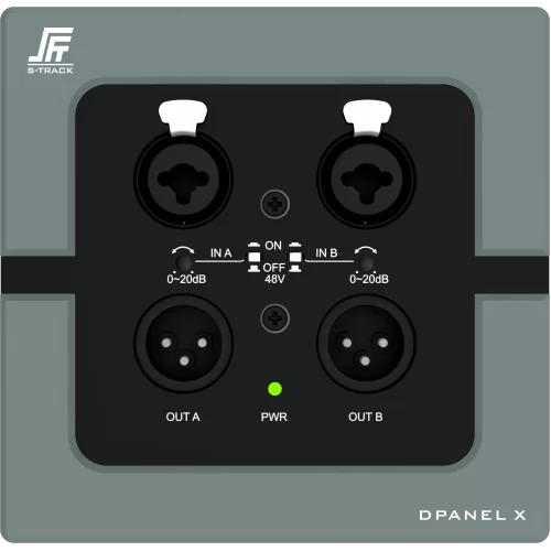 S-Track Dpanel X Настенный Dante-интерфейс, 2х2