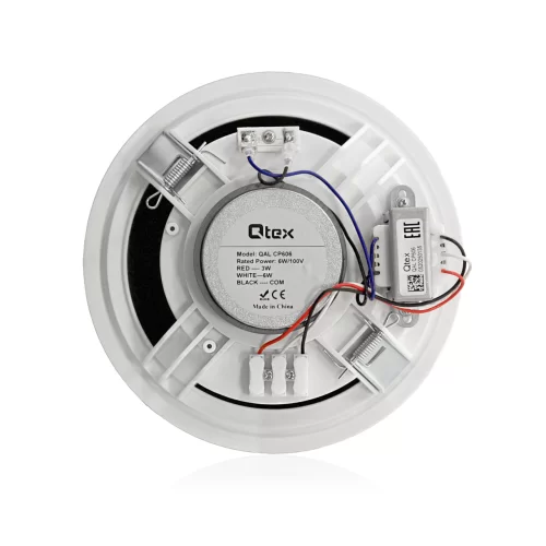 Qtex QAL CP606 Встраиваемая АС, 1,5/3/6 Вт., 70/100 В, 6"