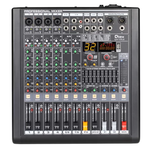 Qtex QAP MXL8 8-канальный микшер, FX, MP3