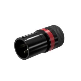 Roxtone LX3MH-Black/Red Разъем угловой XLR "папа" 3-х контактный