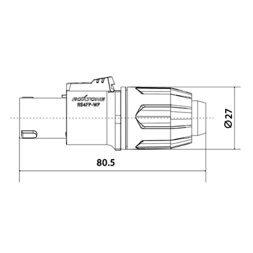 Roxtone RS4FP-WP-Grey Разъем Speakon, 4-контактный, "мама", IP66