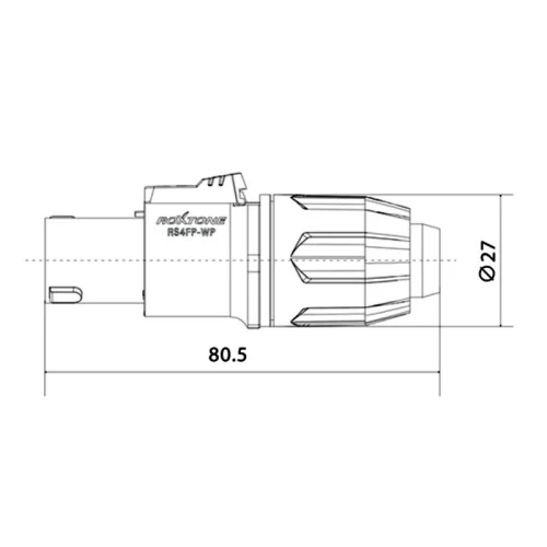 Roxtone RS4FP-WP-Orange Разъем Speakon, 4-контактный, "мама", IP66