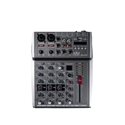SVS Audiotechnik AM-4 DSP 4-канальный микшерный пульт, DSP эффекты, MP3, Bluetooth