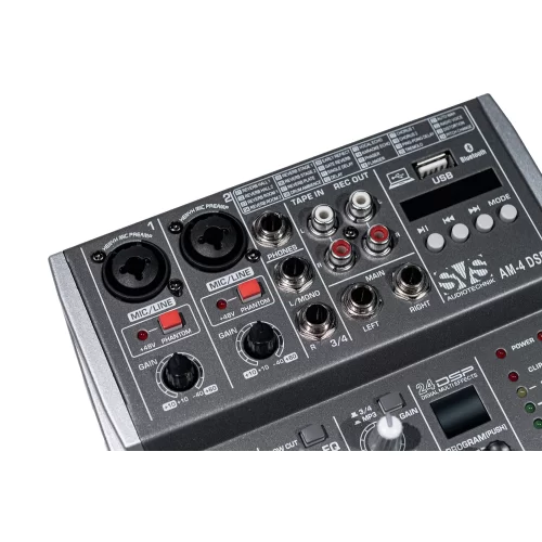 SVS Audiotechnik AM-4 DSP 4-канальный микшерный пульт, DSP эффекты, MP3, Bluetooth