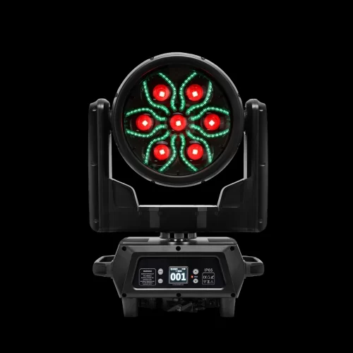 Show Glow SG760WASHIPBE Вращающаяся голова Wash, 7x60 Вт.+ 12х3 Вт., RGBW, IP65