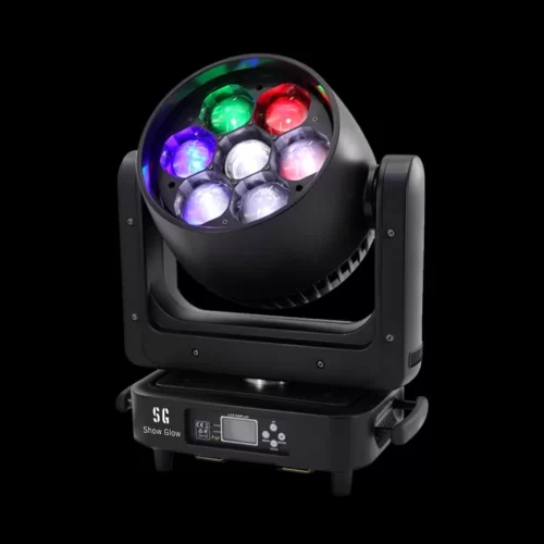 Show Glow SG0760WASHBE Вращающаяся голова Wash, 7x60 Вт., RGBW