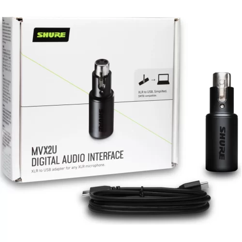 Shure MVX2U компактный аудиоинтерфейс USB-XLR, 1x0