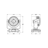 Silver Star NF7-X SS9682XLEM Вращающаяся голова Wash, 16х50 Вт., RGBL, LED-кольцо RGBCW, IP66