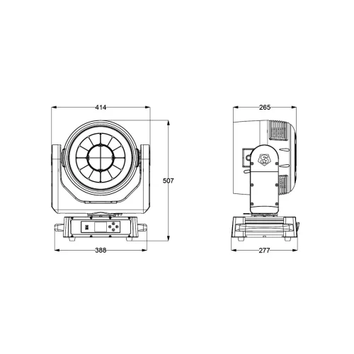 Silver Star NF7-X SS9682XLEM Вращающаяся голова Wash, 16х50 Вт., RGBL, LED-кольцо RGBCW, IP66