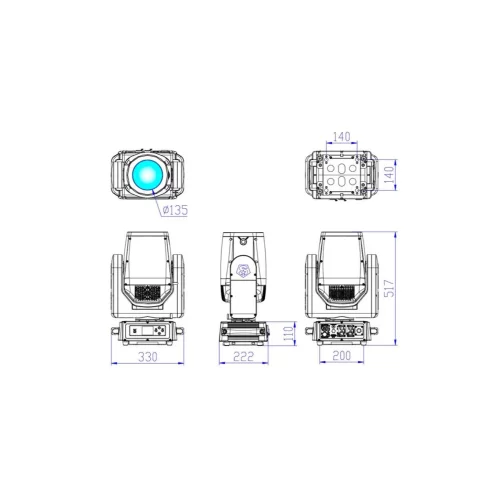 Silver Star SS9452SCM BX ONE Вращающаяся голова Beam, 120 Вт. лазер, CMY, IP66