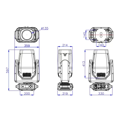 Silver Star SS9464SCM N ONE-X Вращающаяся голова Beam, Spot, 450 Вт., CMY+CTO, IP66