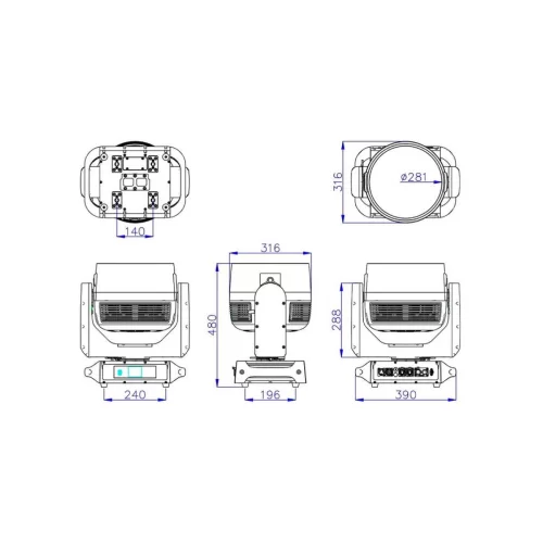 Silver Star SS9683XCAM NW8-XT Вращающаяся голова Wash, 19x50 Вт., RGBWA, IP66