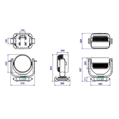 Silver Star SS9691 NW10 Вращающаяся голова Wash, 37x50 Вт., RGBL, IP66
